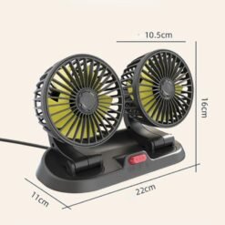 Ventilateur de Voiture Puissant et Silencieux Double Rotation 360° 12V – Image 3
