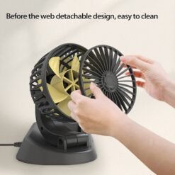 Ventilateur de Voiture Puissant et Silencieux Double Rotation 360° 12V – Image 4