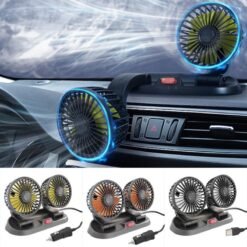 Ventilateur de Voiture Puissant et Silencieux Double Rotation 360° 12V – Image 6