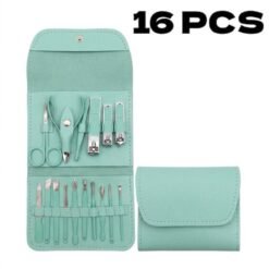 Ensemble de manucure pédicure coupe ongles luxueux 16PCS – Image 9