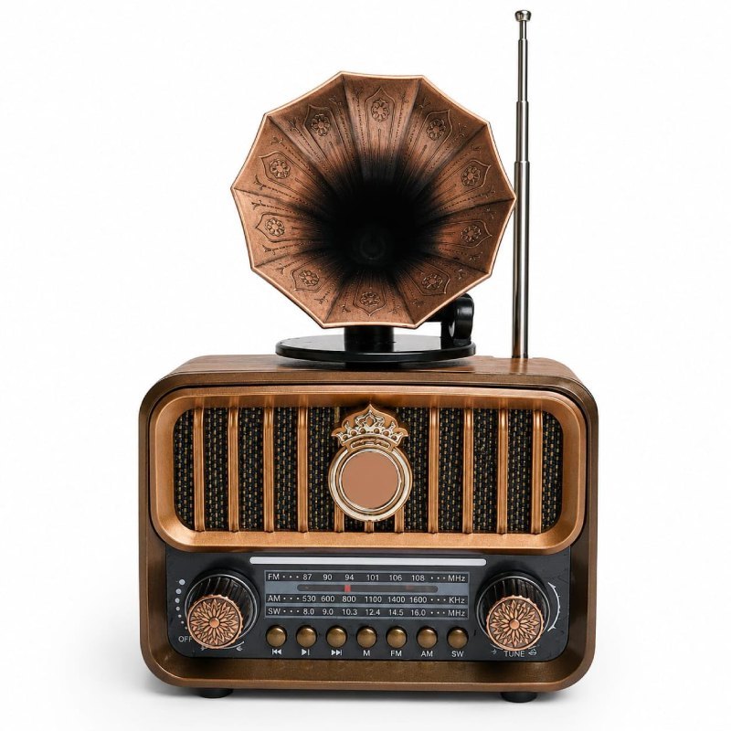 Radio Rétro Sans-fil Bluetooth FM Rechargeable Type-C VINTAGE – Image 3