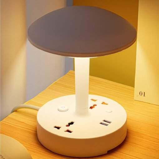 Multiprise Lampe de Bureau 2500W avec USB – Contrôle Intelligent & Éclairage Modulable CHAMPIGNON