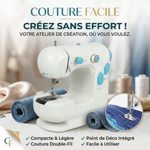 Mini Machine À Coudre Avec Lumière LED Et Bouton À 2 Vitesses YFSM-306