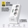 Multiprise 3P + 3USB + 2 TYPE-C 2500W Chargement Sans-Fil