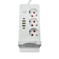 Multiprise 3P + 3USB + 2 TYPE-C 2500W Chargement Sans-Fil – Image 3