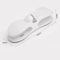 Support Attache Cable Blanc et Noir Adhésif 2PCS 25-69 – Image 5
