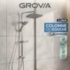 Kit Colonne de Douche en Aluminium Tube Carré 24452