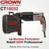 Marteau Piqueur Perforateur 26mm 850W CROWN | CT18032
