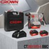 Marteau Perforateur et Perceuse Sans fil avec 2 Batteries et Chargeur 20V 4Ah CROWN CT28010XS-4 BMC
