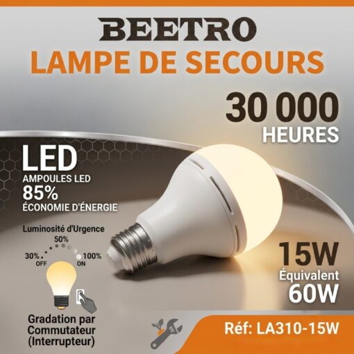Lampe LED Rechargeable 15W BEETRO LA310