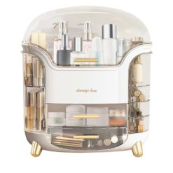 Armoire Coiffeuse Organisateur de Maquillage Cosmétique avec 2 Tiroirs – Image 10