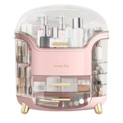Armoire Coiffeuse Organisateur de Maquillage Cosmétique avec 2 Tiroirs – Image 12
