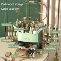 Armoire Coiffeuse Organisateur de Maquillage Cosmétique avec 2 Tiroirs – Image 3