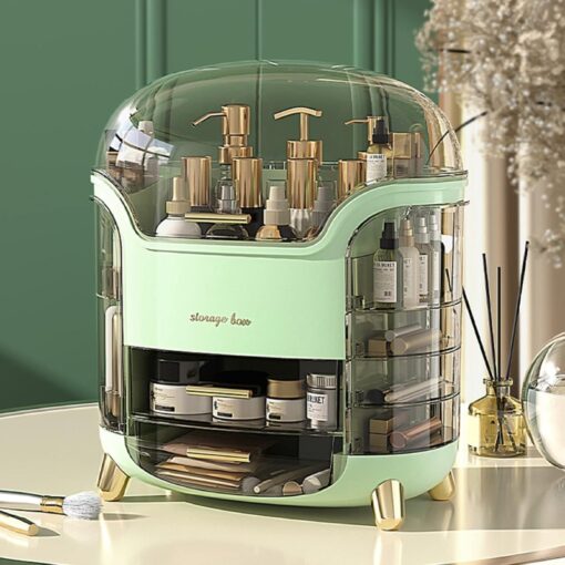 Armoire Coiffeuse Organisateur de Maquillage Cosmétique avec 2 Tiroirs
