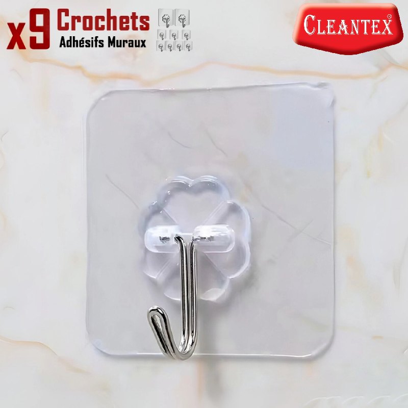 Crochets Adhésifs 9PCS CLEANTEX