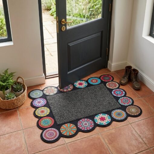 Tapis d'Entrée Maison Décoré 76x46cm