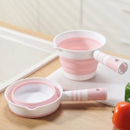 Tasse à Eau Pliante en Plastique et Silicone pour Cuisine et Salle de Bain