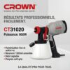 Pistolet à Peinture Electrique 1.5-2.6mm 1200 ml 650W CROWN | CT31020
