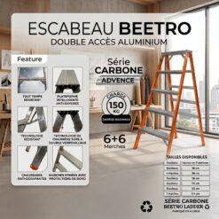 Escabeau 6x6 en Aluminium BEETRO