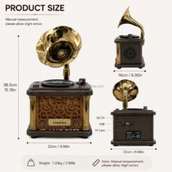 Alternative view of Haut Parleur Bluetooth Sans fil USB Radio FM/AMSW VINTAGE