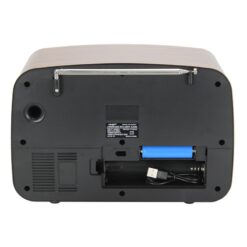 Haut Parleur Radio Bluetooth Portable AM/FM/SW Stéréo Finition Bois NS-6655BT Cheminée VINTAGE – Image 4