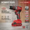 Kit d'Outils Multifonction 118 PCS avec Visseuse à Batterie Brushless 40Nm HONESTPRO YAE2484
