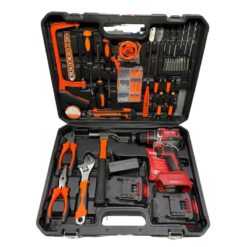 Kit d'Outils Multifonction 118 PCS avec Visseuse à Batterie Brushless 40Nm HONESTPRO YAE2484 – Image 3