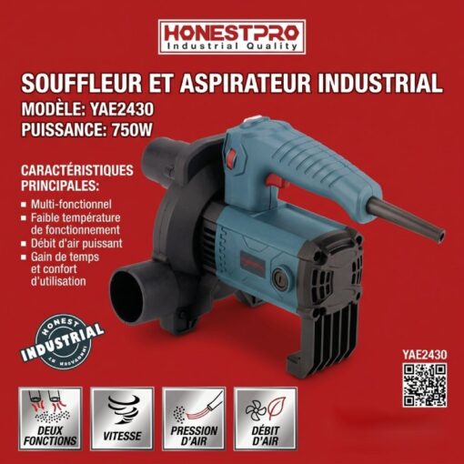 Aspirateur Souffleur 750W HONESTPRO YAE2430