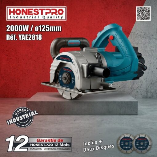 Rainureuse Electrique 2000W 125 MM HONESTPRO YAE2818