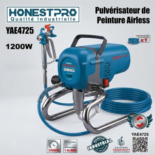 Station de Peinture Airless 1200W 227 BAR HONESTPRO YAE4725