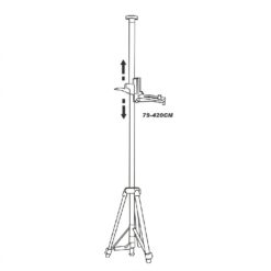 Perche Trépied pour Niveau Laser Télescopique 4.2M HONESTPRO YAM0162 – Image 4