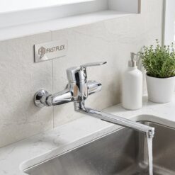 Mitigeur Cuisine Mélangeur Mural Chromé FASTFLEX FST-006