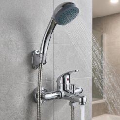 Mitigeur Salle de Bain Double avec Pommeau de Douche