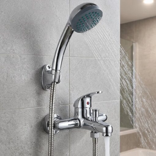 Mitigeur Salle de Bain Double avec Pommeau de Douche
