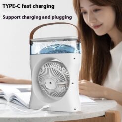 Ventilateur de Bureau Rechargeable avec Humidificateur YT-M2053 – Image 4