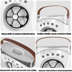 Ventilateur de Bureau Rechargeable avec Humidificateur YT-M2053 – Image 7