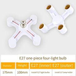 Adaptateur Douille Ampoules 4 Sorties E27 – Image 3