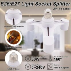 Adaptateur Douille Ampoules 3 Sorties E27 – Image 6