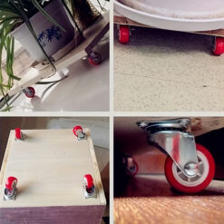 Alternative view of Pack de 4 Mini Roulettes Pivotantes Mobiles pour Meuble (Sans Freins)