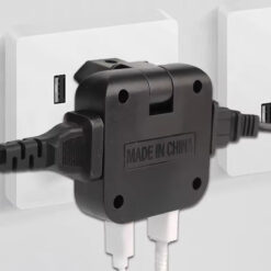 Fiche Voleuse Pivotante 180° 2P+USB+TYP-C 2500W – Image 4