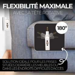 Fiche Voleuse Pivotante 180° 2P+USB+TYP-C 2500W – Image 3