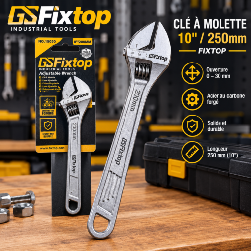 Clé à Molette 10"/250mm FIXTOP