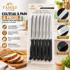 Set de Couteaux à Pain 6 Pièces FAMILY KITCHEN
