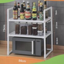 Étagère de Cuisine 3 Niveaux pour Micro-ondes – Image 3