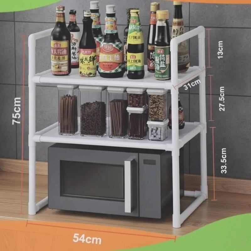 Étagère de Cuisine 3 Niveaux pour Micro-ondes – Image 3