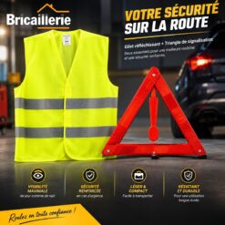 Pack sécurité routière – gilet fluorescent et triangle de sécurité – Image 3