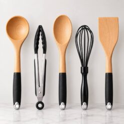 Alternative view of Set de 5 Ustensiles de Cuisine en Silicone et Bois