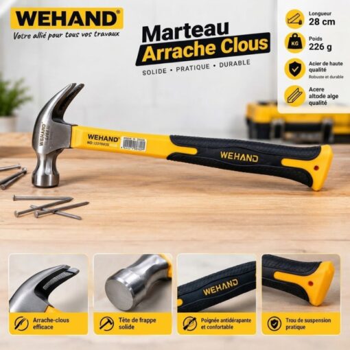 Marteau Arrache-Clous WEHAND 8 oz – 28 cm NO.12010125
