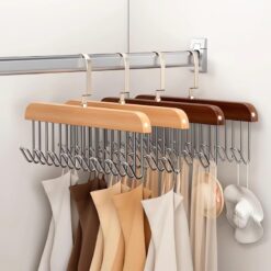Cintre Multiple en Bois avec 8 Crochets