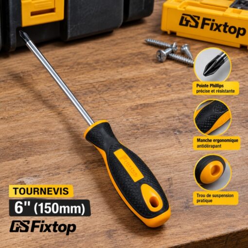 Tournevis cruciforme 6" FIXTOP